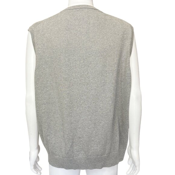 Duluth Trading Sweater Vest Mens 2XL Gray Cotton Blend VNeck Sleeveless Pullover - Picture 2 of 6